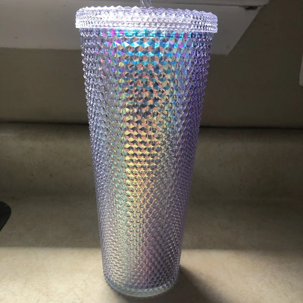 Starbucks Iridescent Bling Diamond Studded Cold Cup